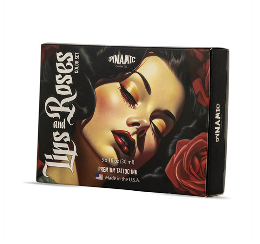 Dynamic Tattoo Ink Lips and Roses 1oz Color Set