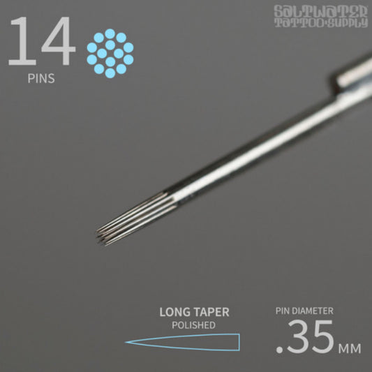 Saltwater 14 Bugpin round liner bar needle