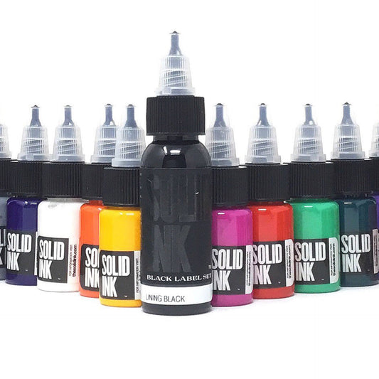 Solid Ink 25 Color Travel Set 24 Half Ounce Colors  + 1oz Black